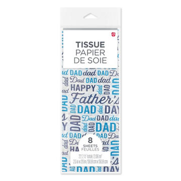 American Greetings Blue & White Father's Day Tissue Paper Pack