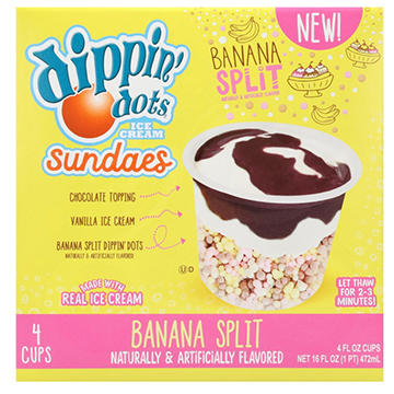Dippin' Dots Banana Split Ice Cream Sundaes