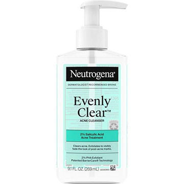 Neutrogena Evenly Clear Salicylic Acid Acne Treatment Cleanser