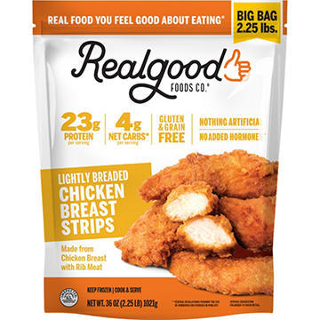 Real Good Foods Co. Frozen Lightly Breaded Chicken Breast Strips