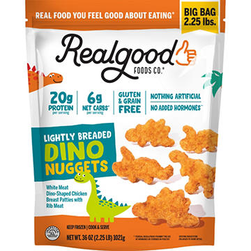 Real Good Foods Co. Frozen Lightly Breaded Dino Nuggets - Big Bag