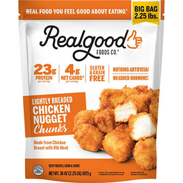 Real Good Foods Co. Frozen Lightly Breaded Chicken Nuggets - Big Bag