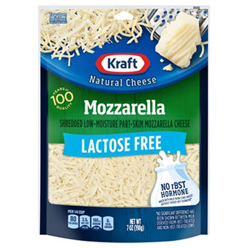 Kraft Lactose Free Mozzarella Shredded Cheese