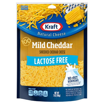 Kraft Lactose Free Mild Cheddar Shredded Cheese