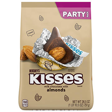 Hershey's Kisses Milk Chocolate with Almonds Candy - Party Pack