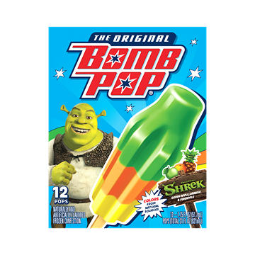 Bomb Pop Shrek Green Apple, Orange & Pineapple Ogre Pops