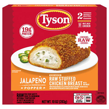 Tyson Frozen Raw Stuffed Chicken Breast Jalapeno Popper