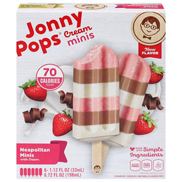 JonnyPops Gluten Free Neapolitan Cream Mini Pops