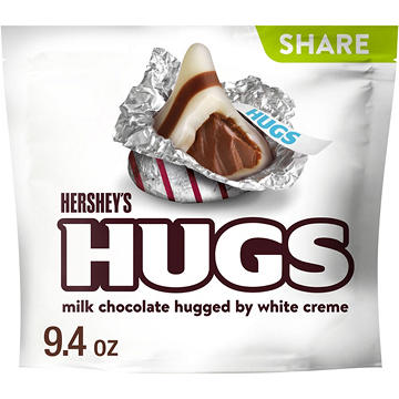 Hershey's Hugs Milk Chocolate & White Creme Candy - Share Pack