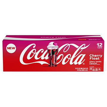 Coca-Cola Cherry Float Soda Soft Drink 12 pk Cans