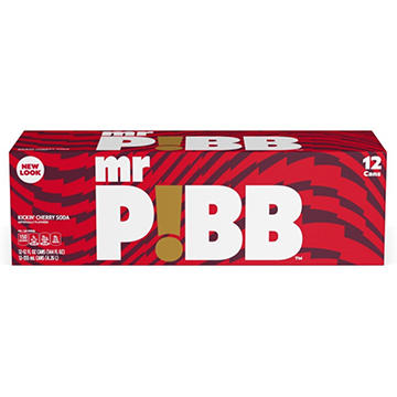 Mr Pibb Kickin' Cherry Soda Soft Drink Fridge Pack 12 pk Cans