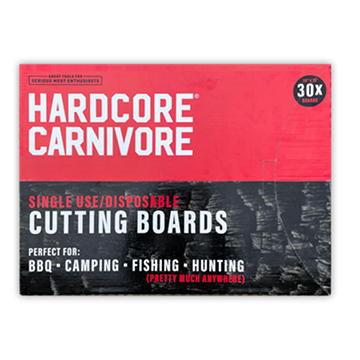 Hardcore Carnivore Disposable Cutting Boards, 30 ct