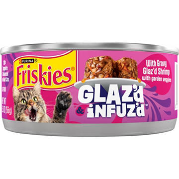 Friskies Wet Cat Food -Glaz'd & Infuz'd With Gravy Glaz'd Shrimp