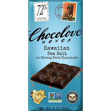 Chocolove Hawaiian Sea Salt 72% Cocoa Dark Chocolate Bar