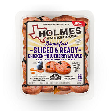 Holmes Smokehouse Sliced Chicken Sausage - Blueberry & Maple 