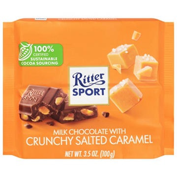 Ritter Sport Crunchy Salted Caramel Bar Milk Chocolate