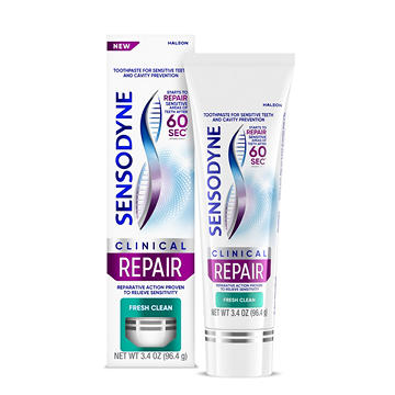 Sensodyne Clinical Repair Fresh Clean Toothpaste for Sensitivity Relief, 3.4 oz