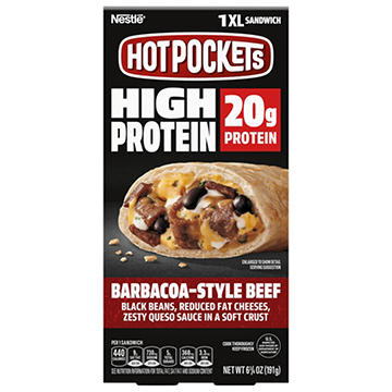 Hot Pockets Barbacoa-Style Beef 20g Protein Frozen XL Sandwich