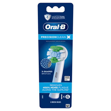 Oral-B PrecisionCleanX X-Filament Replacement Brush Heads, 4 Count