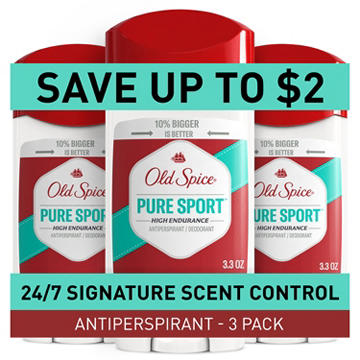 Old Spice Men's Antiperspirant Deodorant - Pure Sport, 3 pk