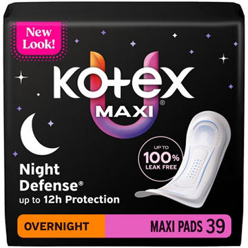 Kotex Maxi Pads - Overnight Absorbency