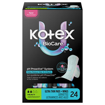 Kotex BioCare Ultra Thin Pads - Heavy Absorbency