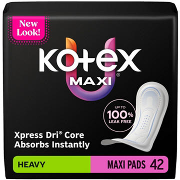 Kotex Maxi Pads - Heavy Absorbency
