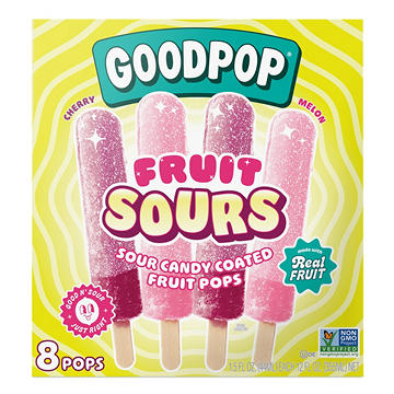 GoodPop Fruit Pops Variety Pack - Sours Cherry & Melon