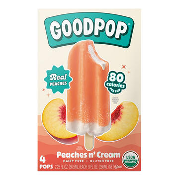 GoodPop Dairy Free Peaches n' Cream Pops