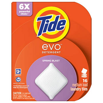Tide Evo Laundry Detergent Tiles - Spring Blast