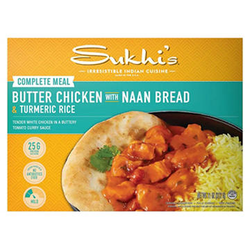 Sukhi's 25g Protein Butter Chicken, Naan & Turmeric Rice