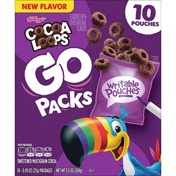 Kellogg's Cocoa Loops Go Pack Cereal Pouches