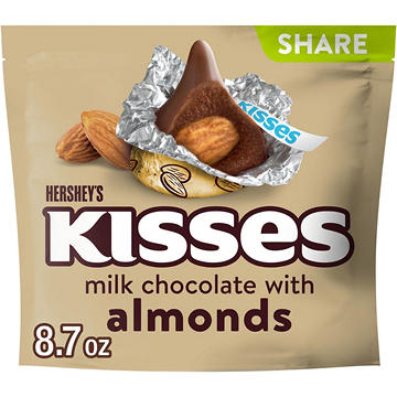 Hershey's Kisses Milk Chocolate with Almonds Candy - Share Pack