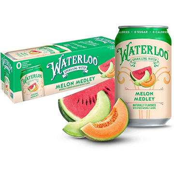Waterloo Melon Medley Sparkling Water 12 pk Cans