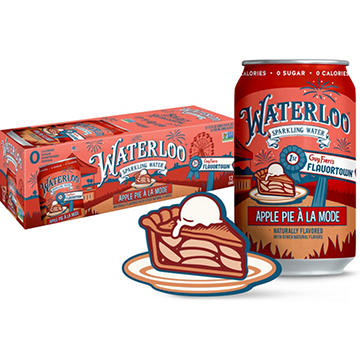 Waterloo Guiy Fieri's Flavortown Apple Pie á la Mode Sparkling Water 12pk Cans