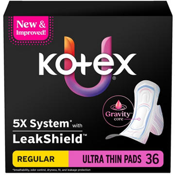 Kotex Ultra Thin Pads with Wings - Regular Absorbency
