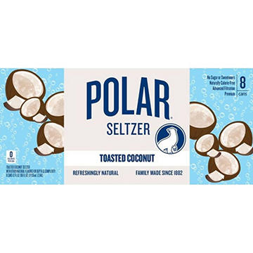 Polar Seltzer Water Toasted Coconut 8 pk Cans