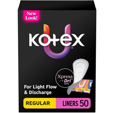 Kotex Absorbent Wrapped Liners - Light Absorbency, Regular Length