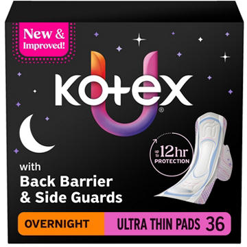 Kotex Ultra Thin Overnight Pads - Heavy Absorbency