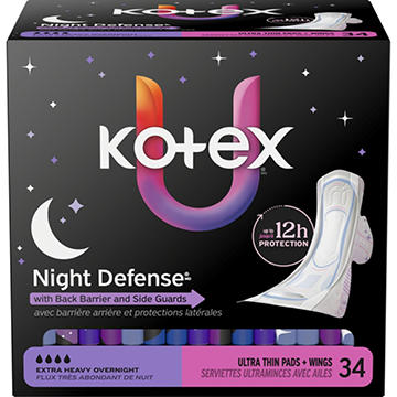 Kotex Ultra Thin Overnight Pads - Extra Heavy Absorbency