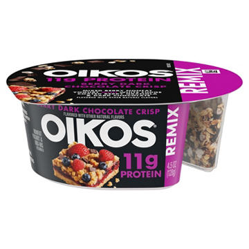 Oikos Remix 11g Protein Berry Dark Chocolate Crisp Greek Yogurt