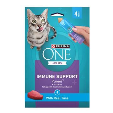 Purina ONE Plus Immune Support Purees With Real Tuna Cat Treat