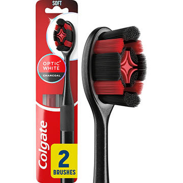 Colgate Optic White Charcoal Toothbrush - Soft