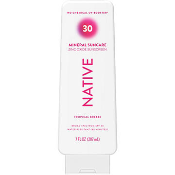 Native Mineral Zinc Oxide Sunscreen Lotion - SPF 30, Tropical Breeze