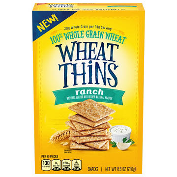 Wheat Thins Ranch Whole Grain Wheat Crackers