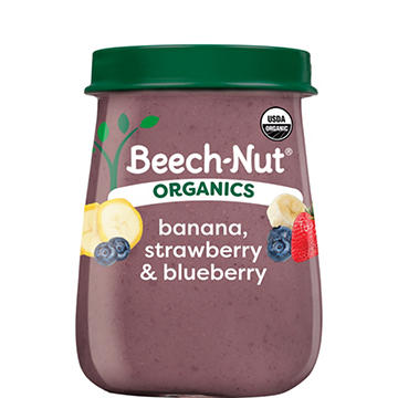 Beech-Nut Organics Stage 2 Baby Food - Banana Strawberry & Blueberry