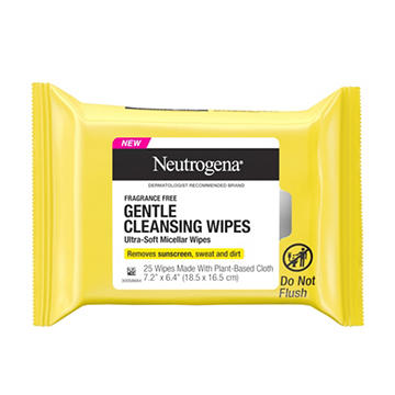Neutrogena Fragrance Free Gentle Cleansing Micellar Wipes