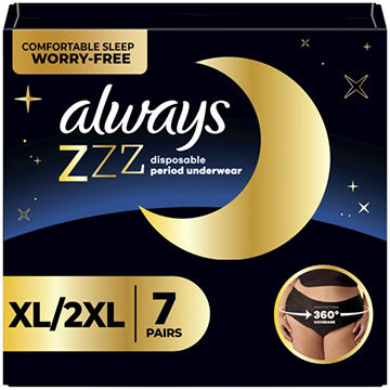 Always ZZZ Overnight Disposable Period Underwear - XL XXL