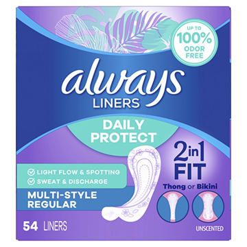 Always Daily Protect Liners - Multi-Style Regular Fit