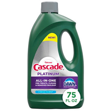 Cascade Platinum All-In-One Dishwasher Detergent Liquid Gel - Fresh Scent